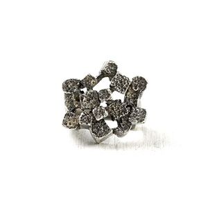 FREE PEOPLE cluster abstract silver ring